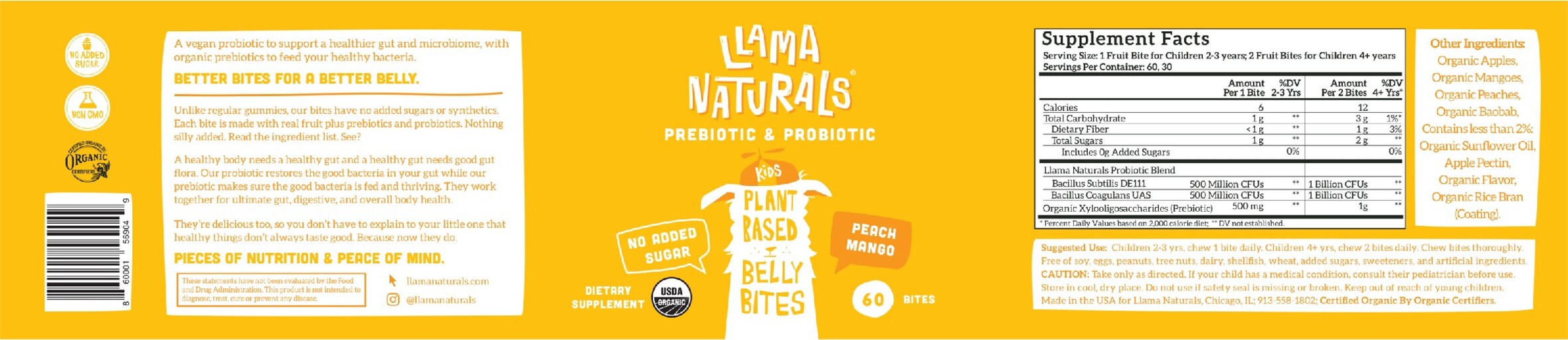Prebiotic & Probiotic Peach Mango