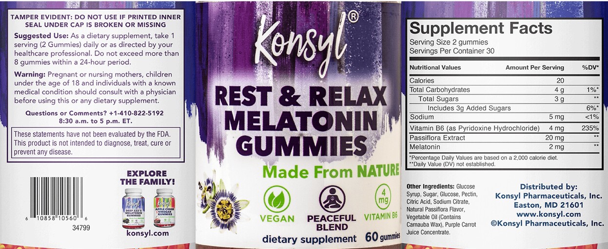 Rest & Relax Melatonin Gummies 4 mg