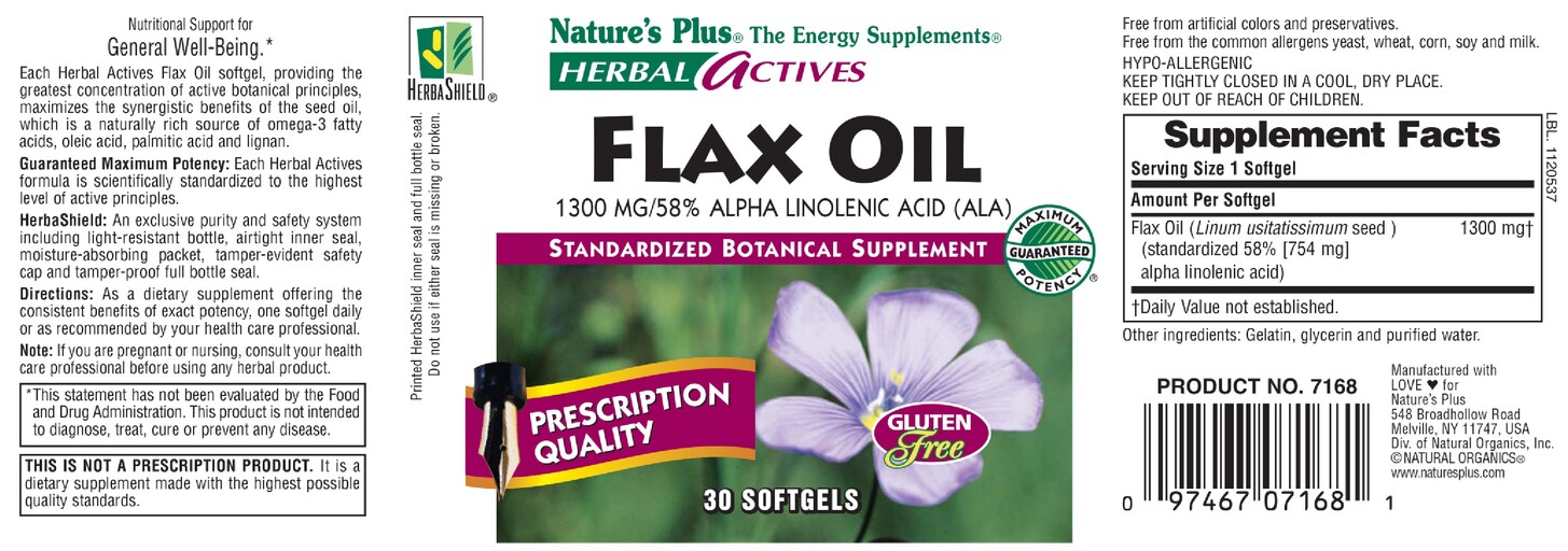 Herbal Actives Flax Oil 1300 MG ALA