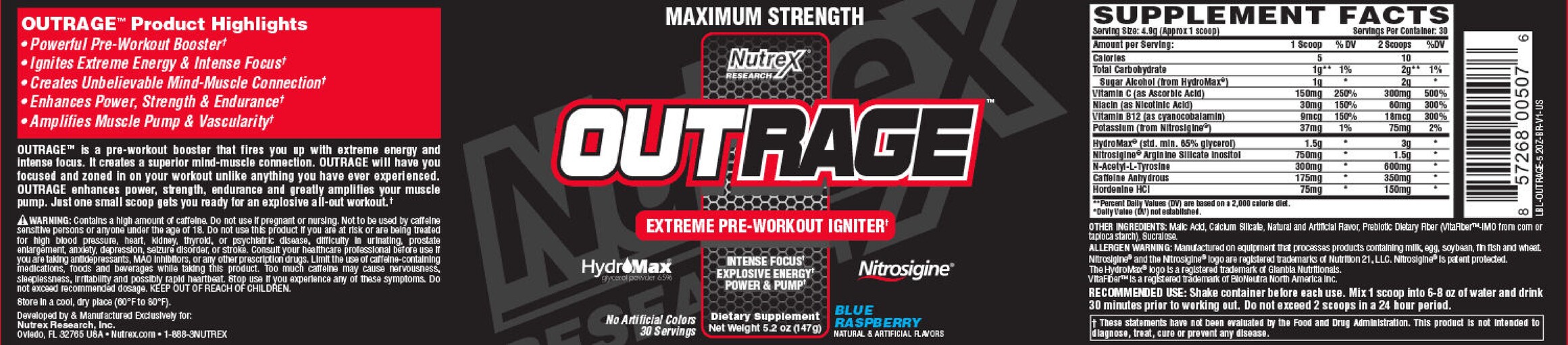 Outrage Blue Raspberry
