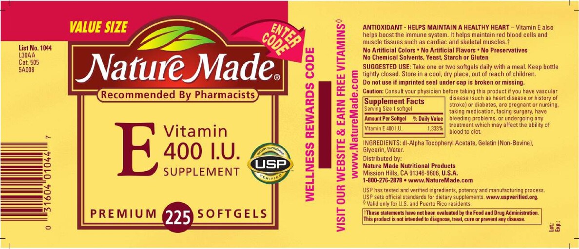 Nature Made Vitamin E 400 IU Supplement
