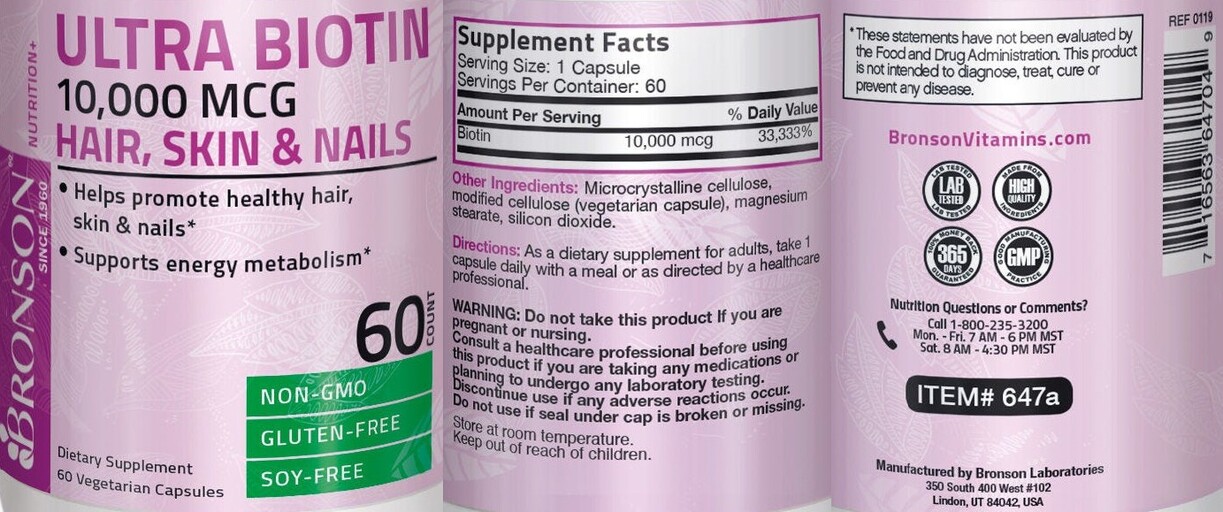 Ultra Biotin 10,000 mcg Hair, Skin & Nails