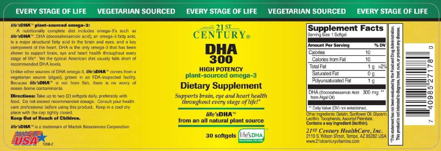DHA 300 High Potency Plant-Sourced Omega-3