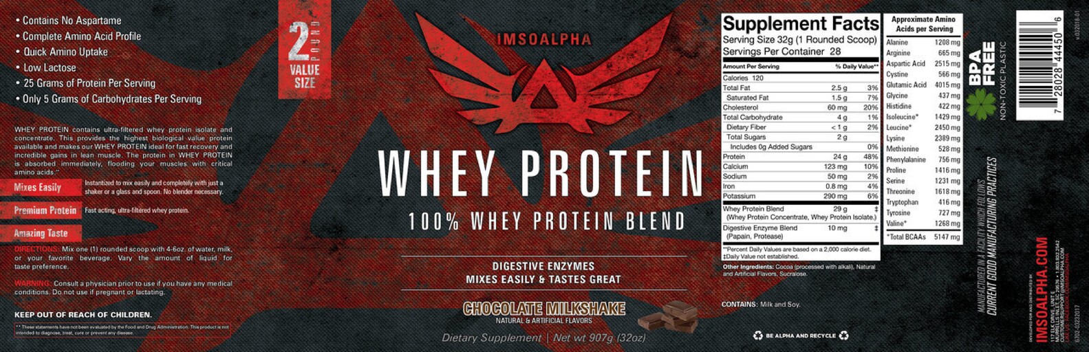 Whey Protein Chocolate Milkshake