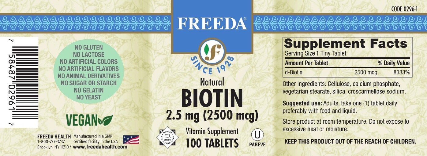 Natural Biotin 2.5 mg (2500 mcg)
