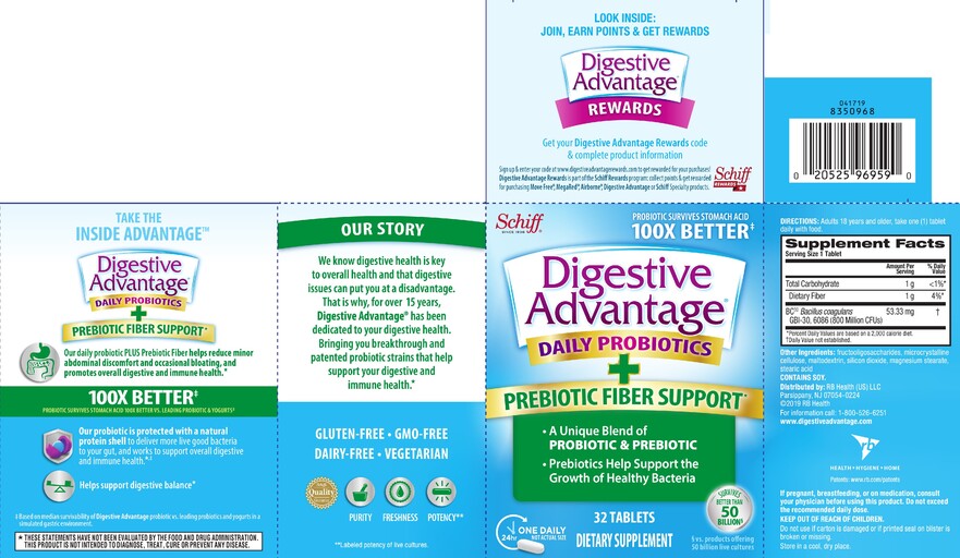 Digestive Advantage Daily Probiotics + Probiotic Fiber Support