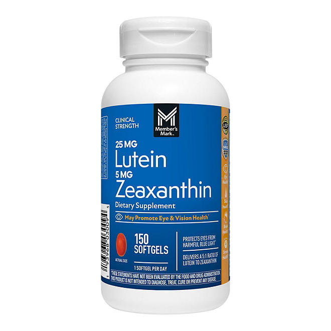 Member's Mark Clinical Strength Lutein 25 mg Zeaxanthin 5 mg