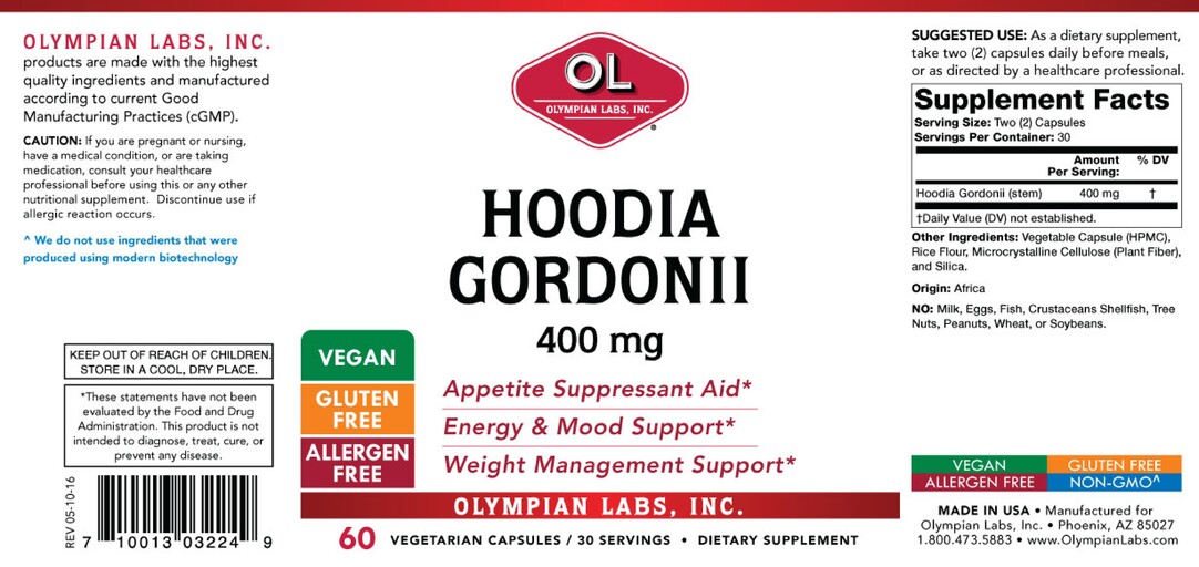 Hoodia Gordonii 400 mg