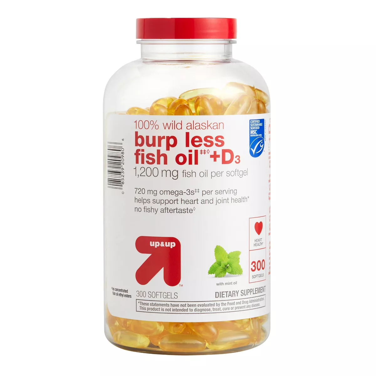 Burp Less Fish Oil 1200mg + D3