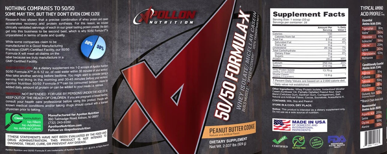 50/50 Formula-X Peanut Butter Cookie