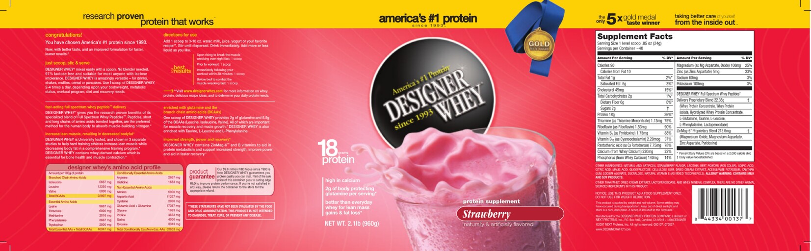 Designer Whey Summer Strawberry