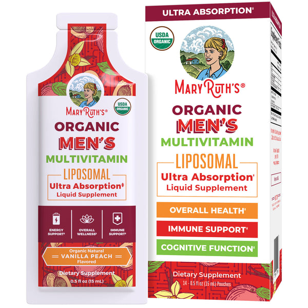 Organic Men's Multivitamin Liposomal Vanilla Peach Flavored