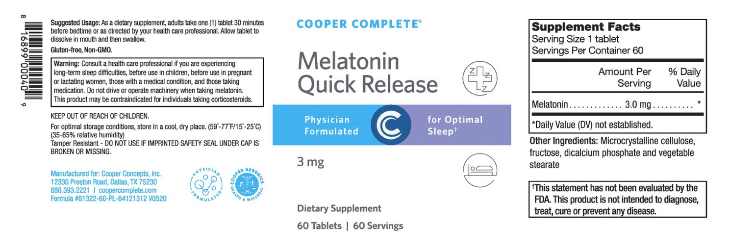 Melatonin Quick Release 3 mg