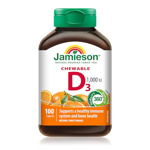 Jamieson Chewable Vitamin D3 1000 IU (Tangy Orange