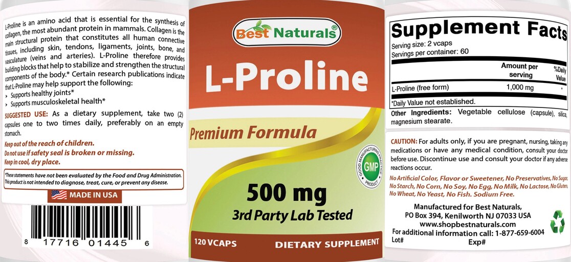 L-Proline 500 mg