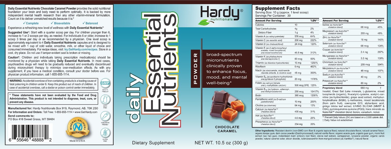 Daily Essential Nutrients Powder Chocolate Caramel
