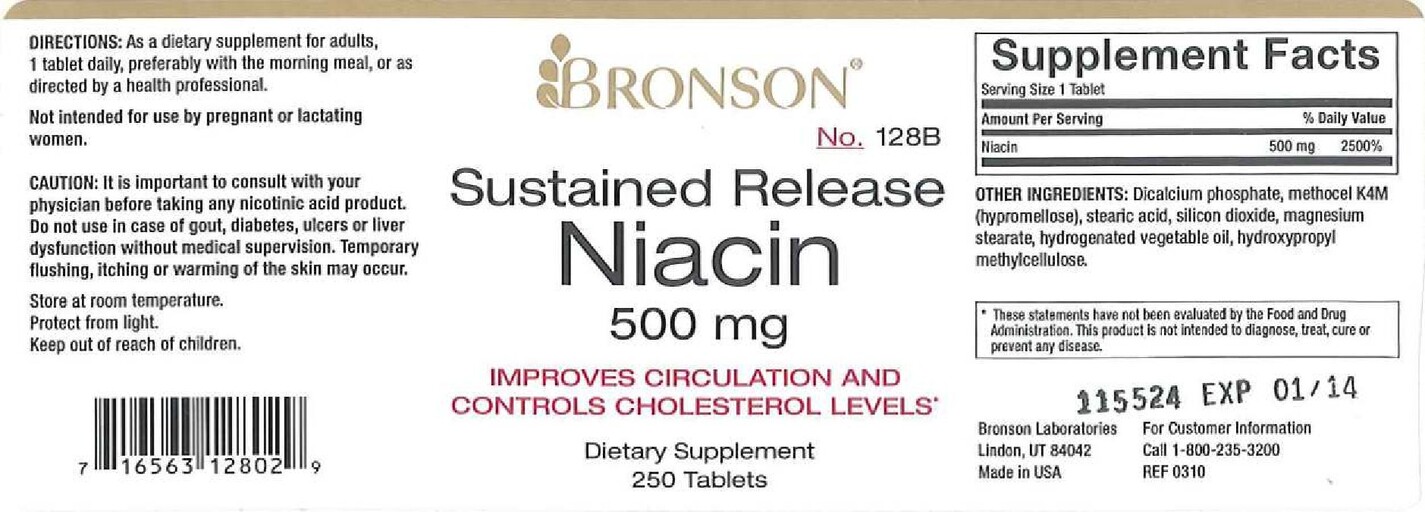 Sustained Release Niacin 500 mg