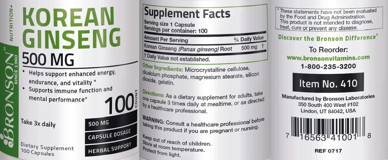 Korean Ginseng 500 mg
