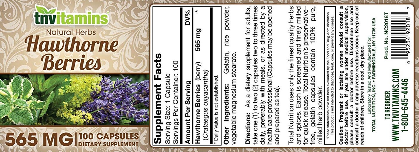 Hawthorne Berries 565 mg