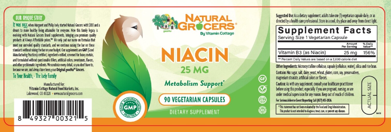 Niacin 25 mg