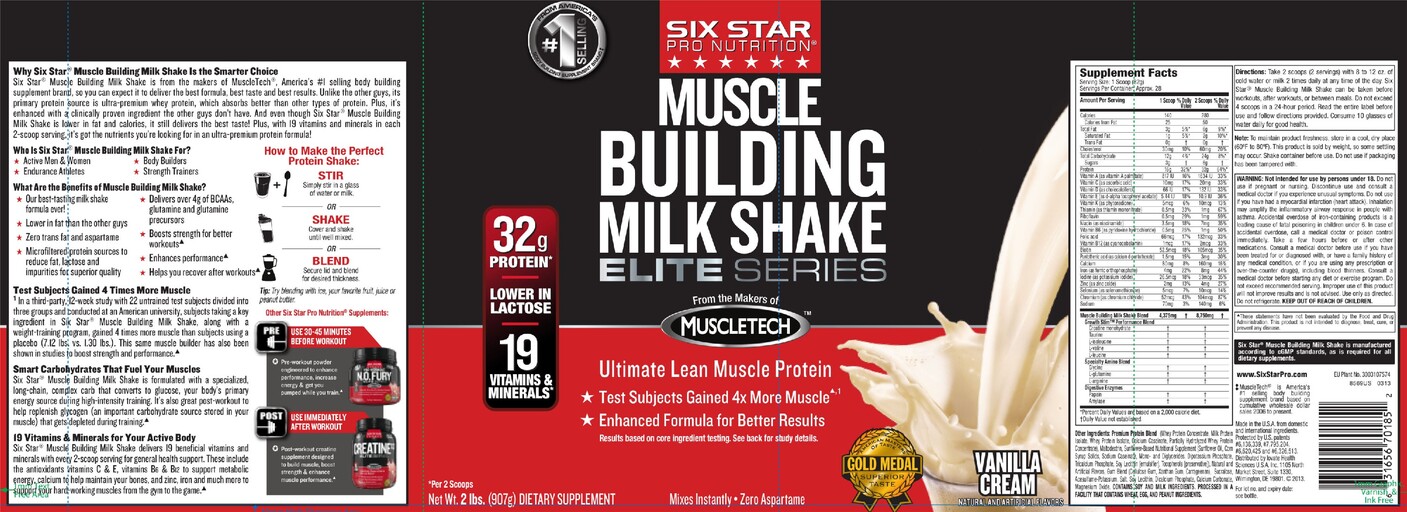 Muscle Building Milk Shake Elite Series Vanilla Cream