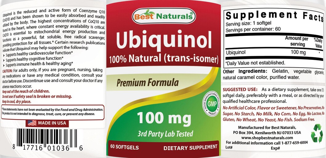 Best Naturals Ubiquinol 100 mg