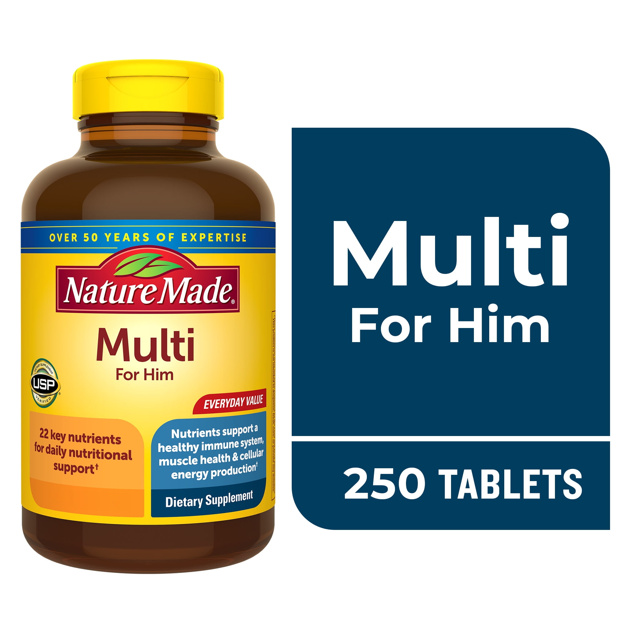 Nature Made Multi for Him supplement bottle