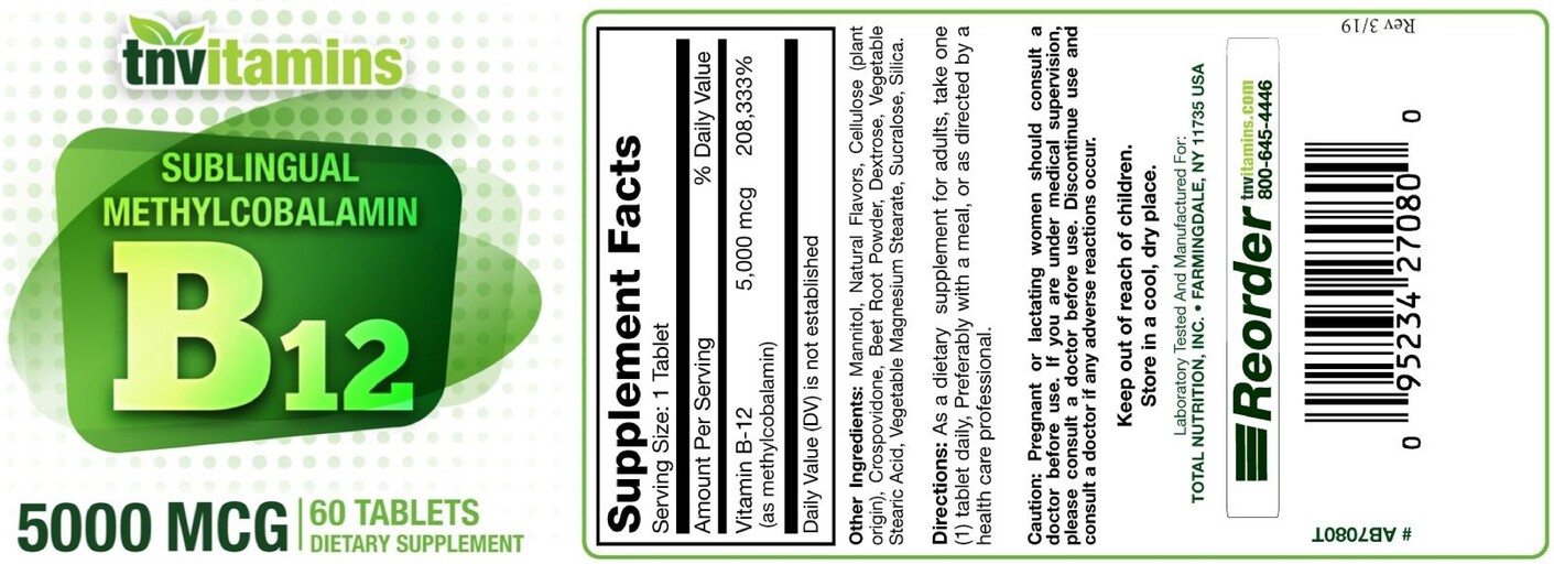 B12 5000 mcg Sublingual