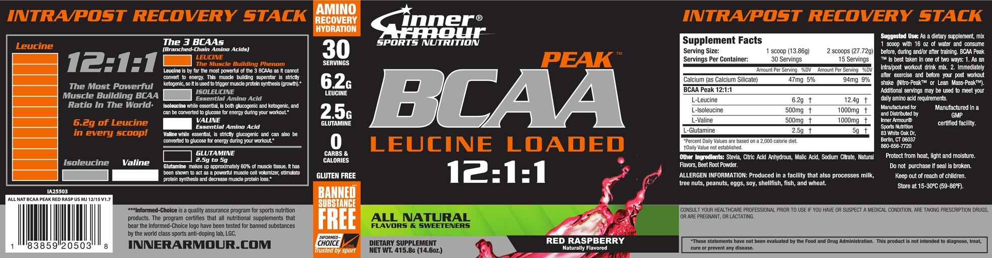 Peak BCAA Red Raspberry