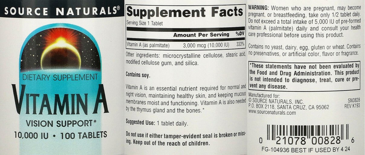Vitamin A 10,000 IU