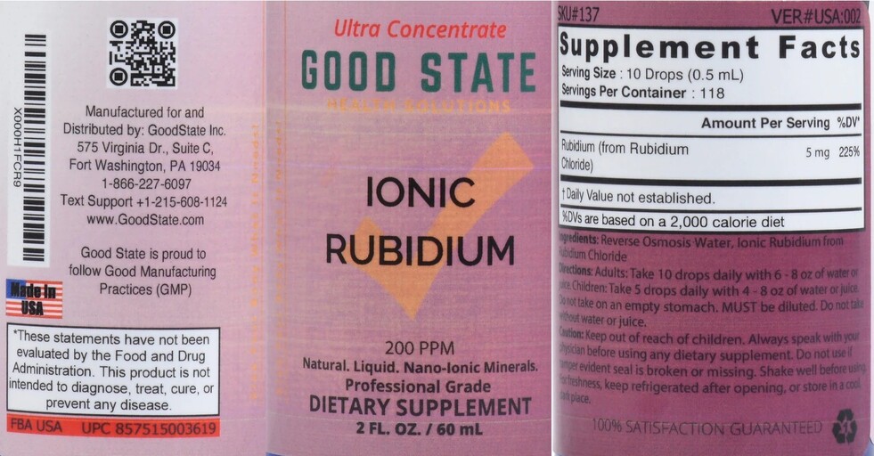 Ionic Rubidium 200 PPM