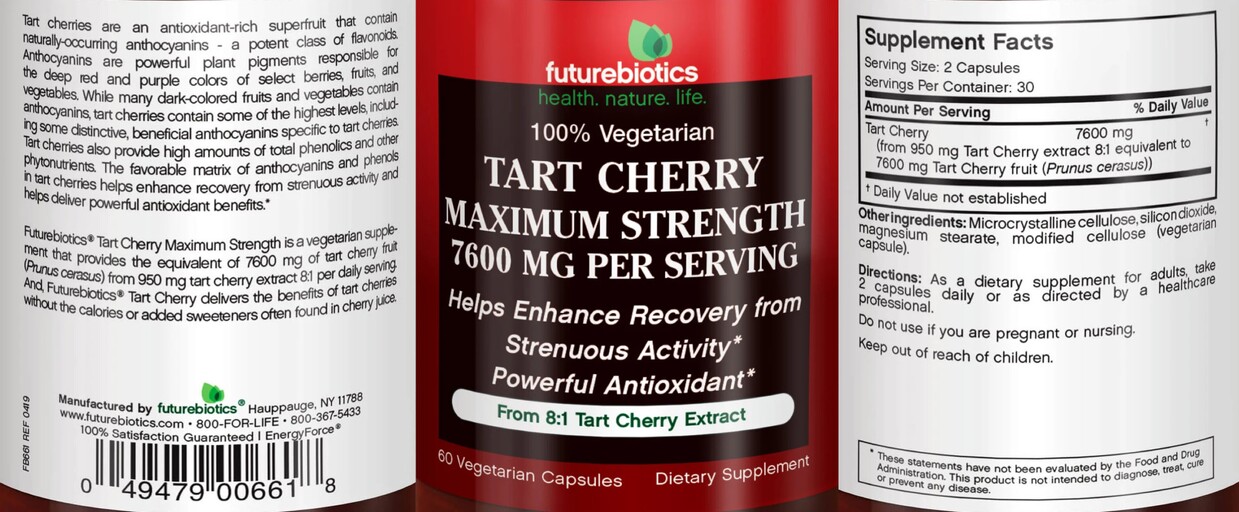 Tart Cherry Maximum Strength 7600 mg