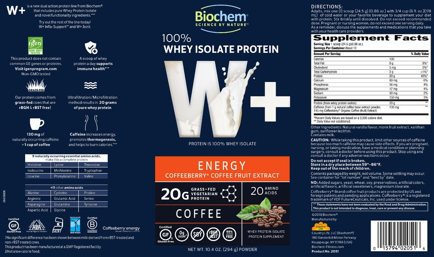 W+ 100% Whey Isolate Protein Energy
