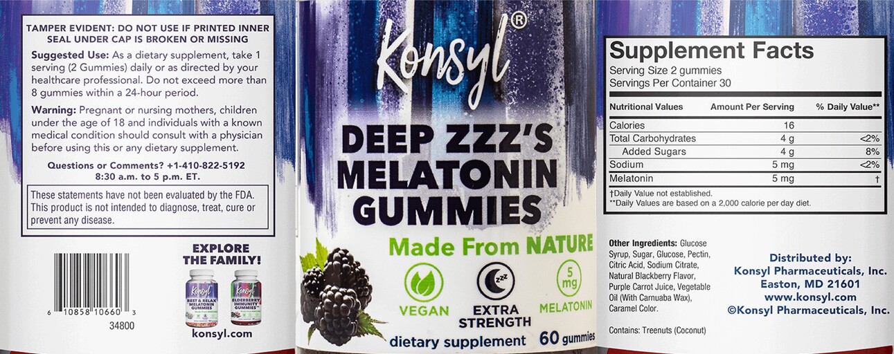 Deep ZZZ Melatonin Gummies 5 mg