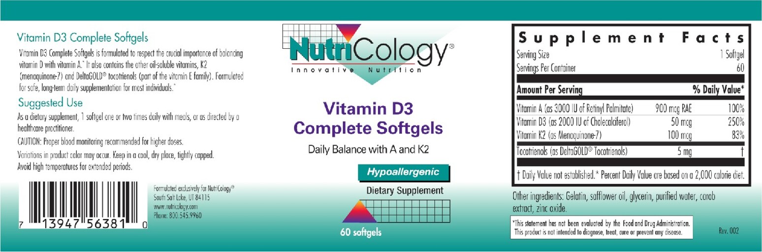 Vitamin D3 Complete Softgels