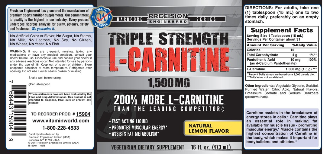 Triple Strength L-Carnitine 1,500 mg Natural Lemon