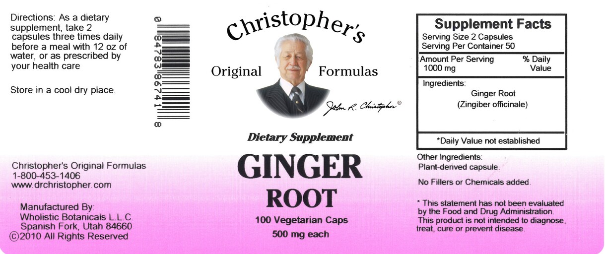 Ginger Root 500 mg each