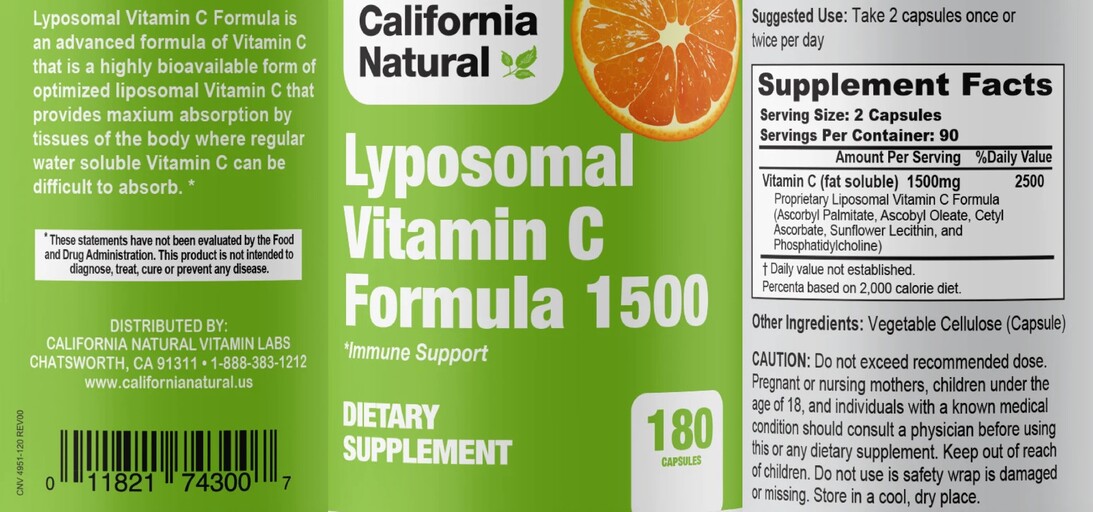 Lyposomal Vitamin C Formula 1500