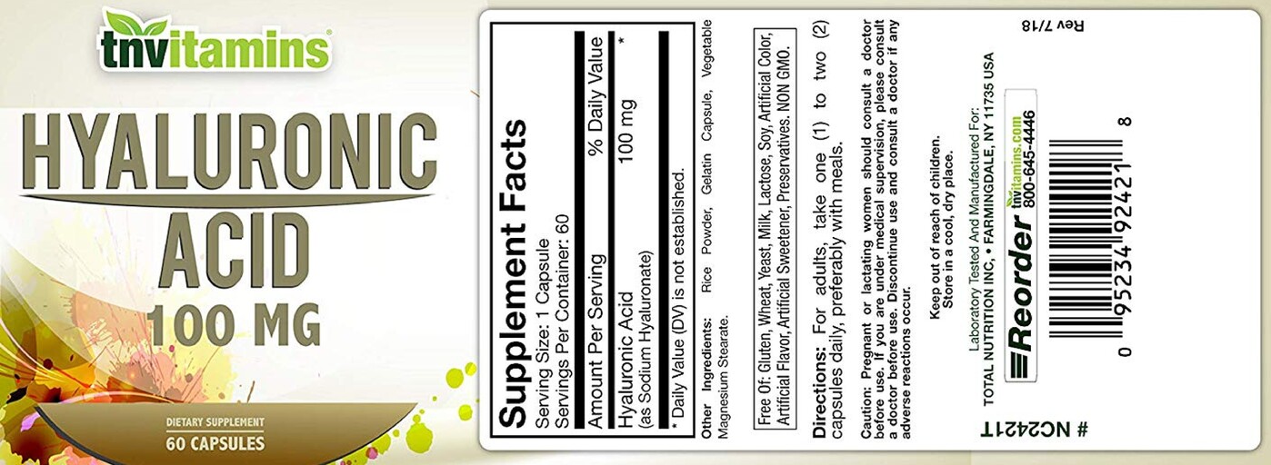 Hyaluronic Acid 100 mg