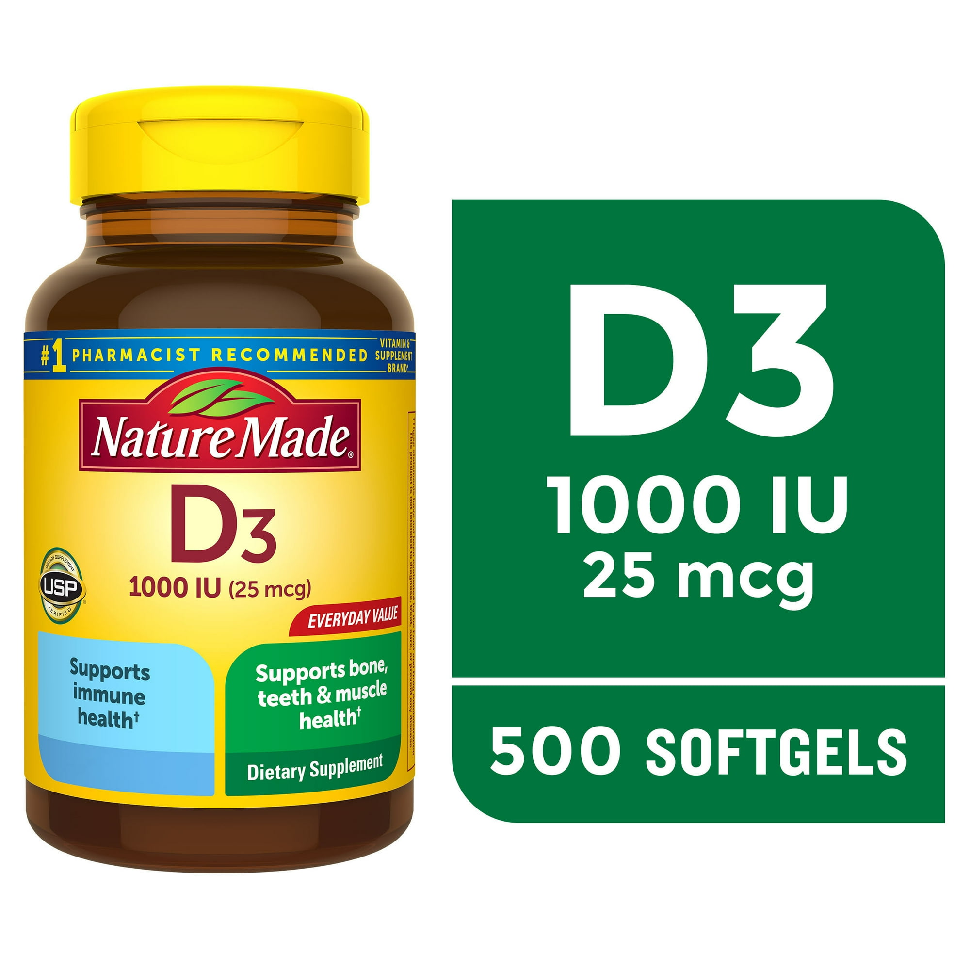 Vitamin D3 25 mcg (1000 IU