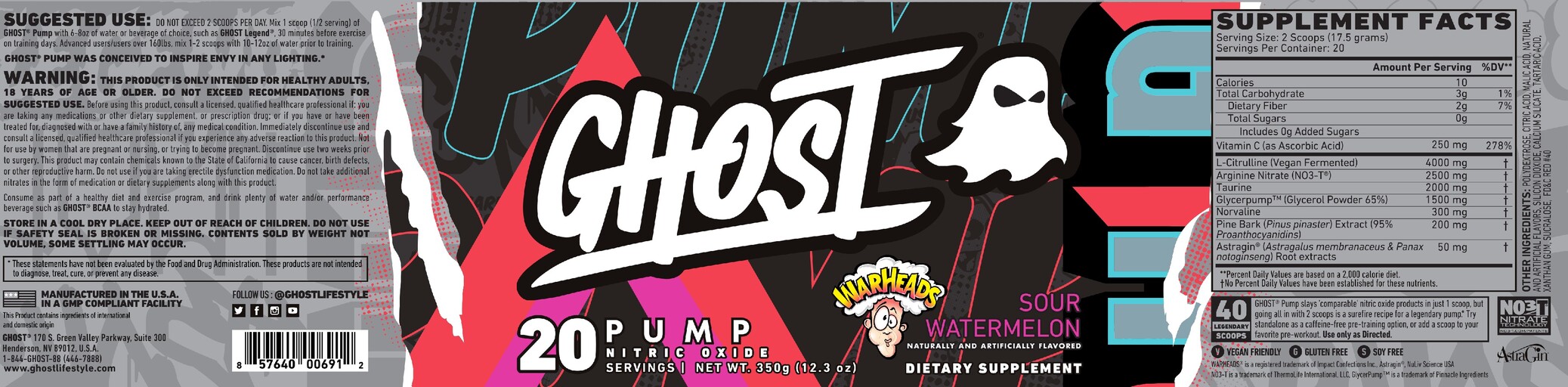 Pump Warheads Sour Watermelon