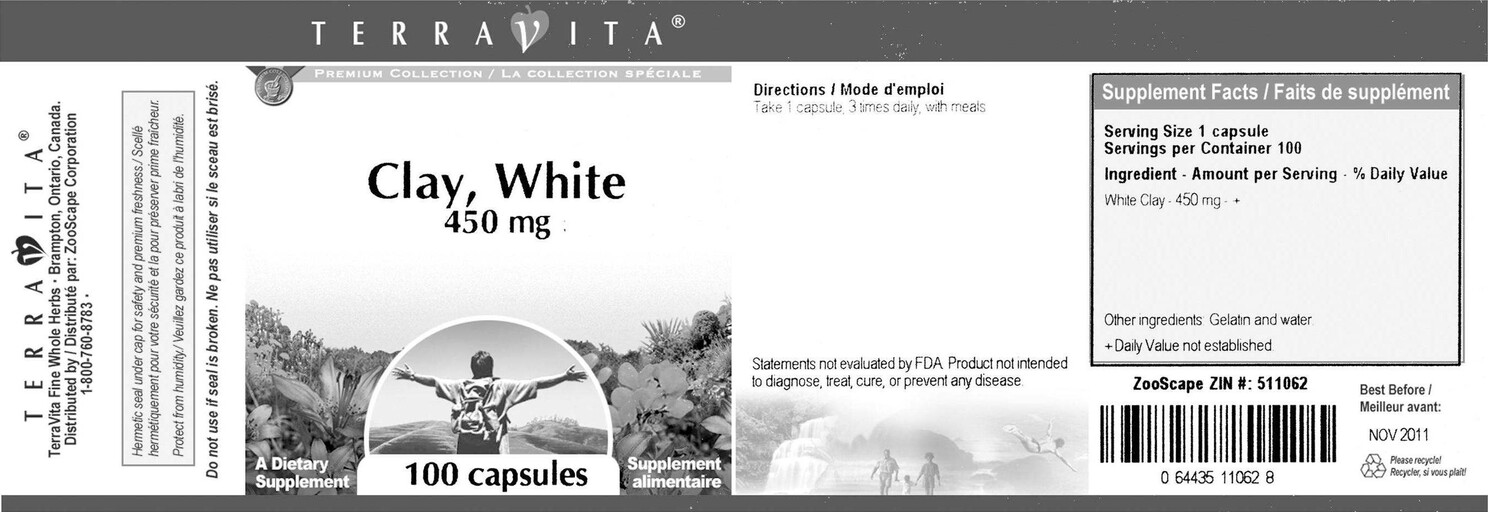 Clay, White 450 mg