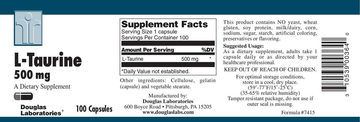 L-Taurine 500 mg