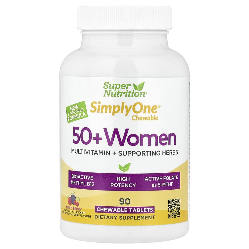 Chewable 50+ Women Multivitamin + Supporting Herbs Wild Berry