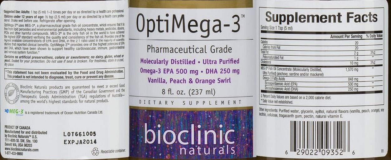 OptiMega-3 Vanilla, Peach & Orange Swirl