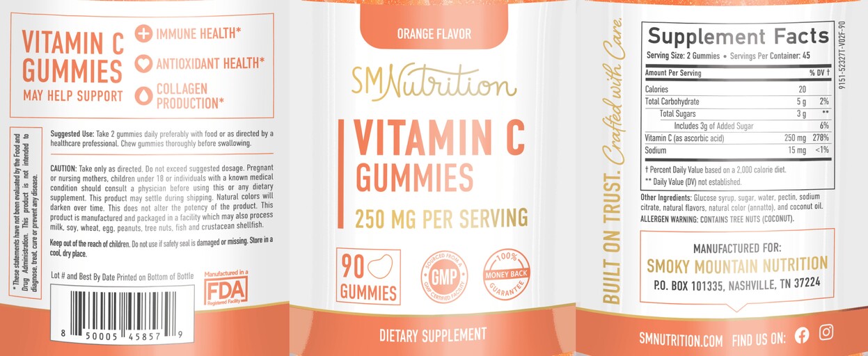 Vitamin C Gummies Orange Flavor
