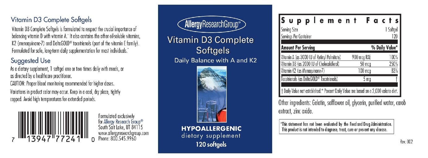 Vitamin D3 Complete Softgels
