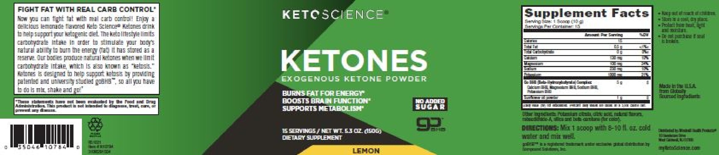 Ketones Lemon Flavored