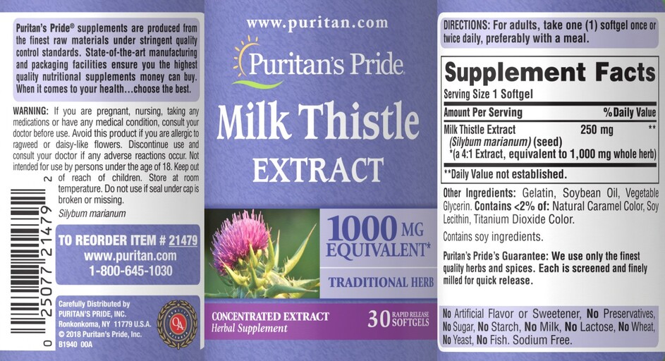 Puritan's Pride Milk Thistle Extract