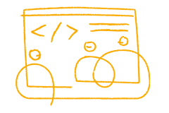 Illustration abstraite représentant la gestion de projet, avec des symboles interconnectés tels qu&#39;une liste de contrôle complète, un calendrier avec un code couleur et des engrenages qui fonctionnent ensemble.